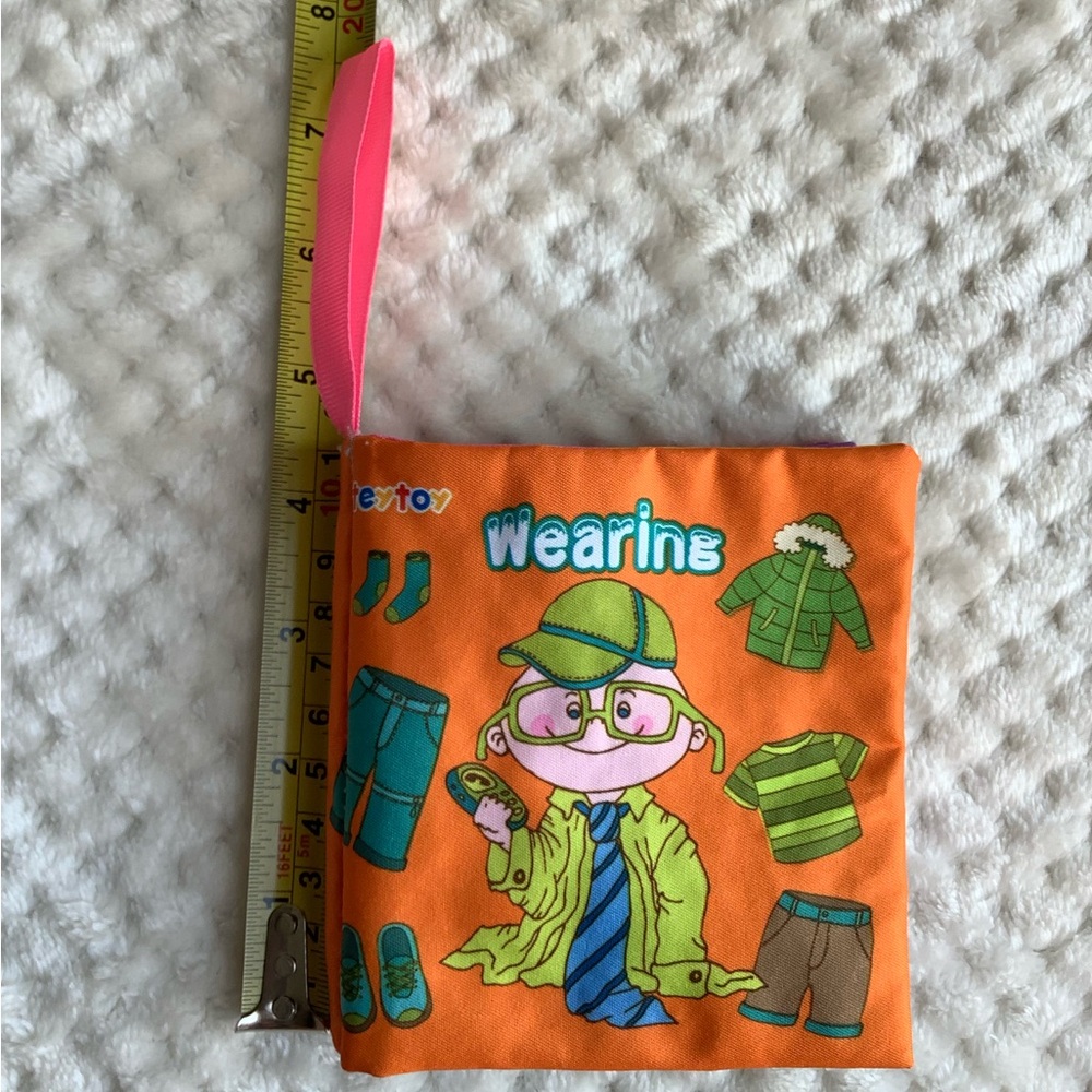 Soft Infant Crinkle Book Wearing Learning Sensory Toy